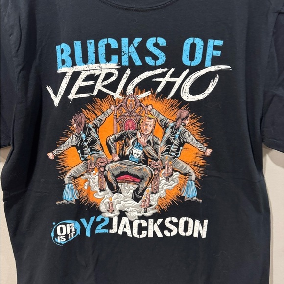 Bucks of Jericho Y2 Jackson Pro Wrestling T-Shirt - Officially Licensed T-Shirt - Picture 3 of 7